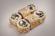 Hot salmon Alaska maki